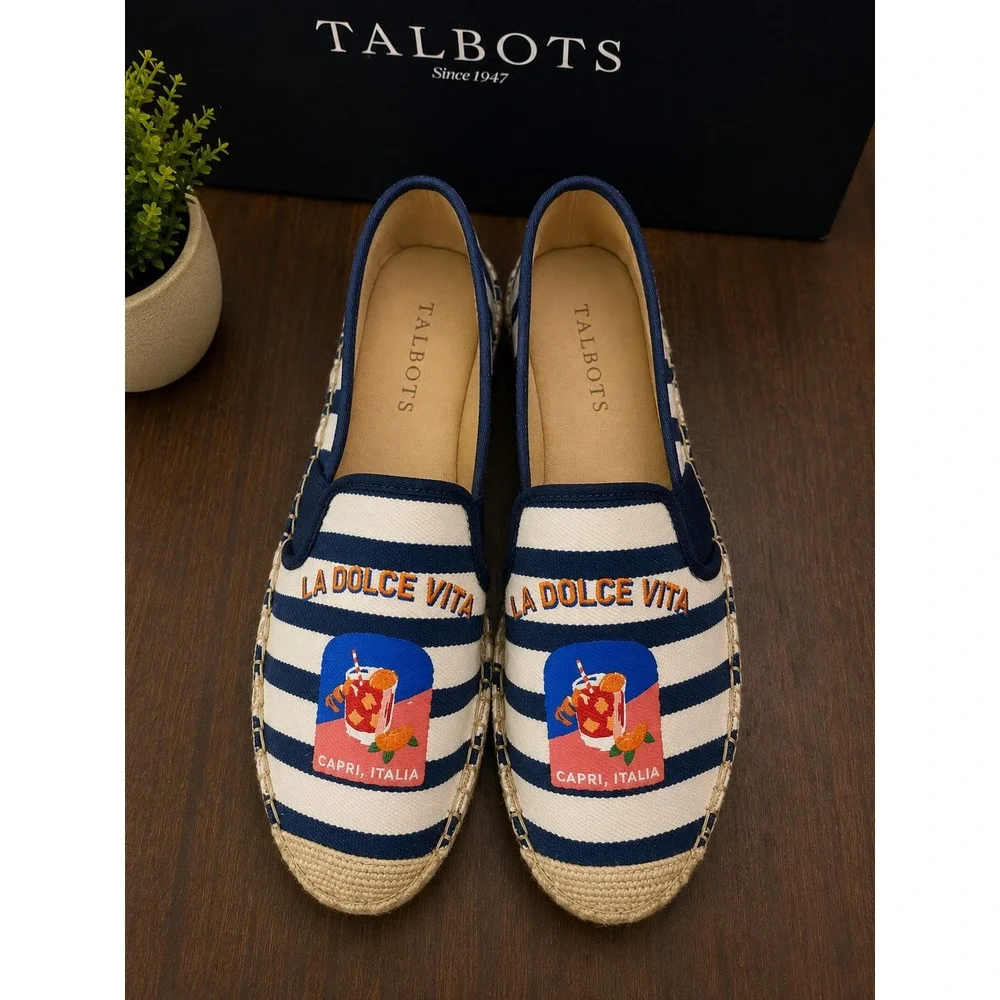 Talbots Izzy espadrilles slip on 7M